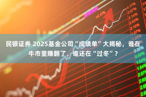 民银证券 2025基金公司“成绩单”大揭秘，谁在牛市里赚翻了，谁还在“过冬”？