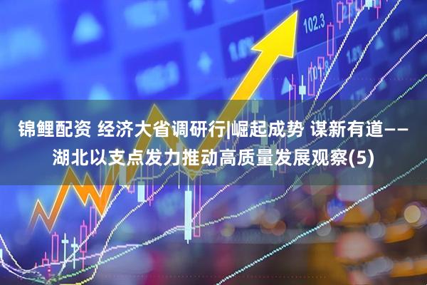 锦鲤配资 经济大省调研行|崛起成势 谋新有道——湖北以支点发力推动高质量发展观察(5)