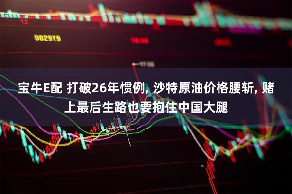 宝牛E配 打破26年惯例, 沙特原油价格腰斩, 赌上最后生路也要抱住中国大腿